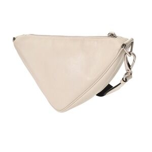 Prada Shoulder Bag Triangle White Leather
